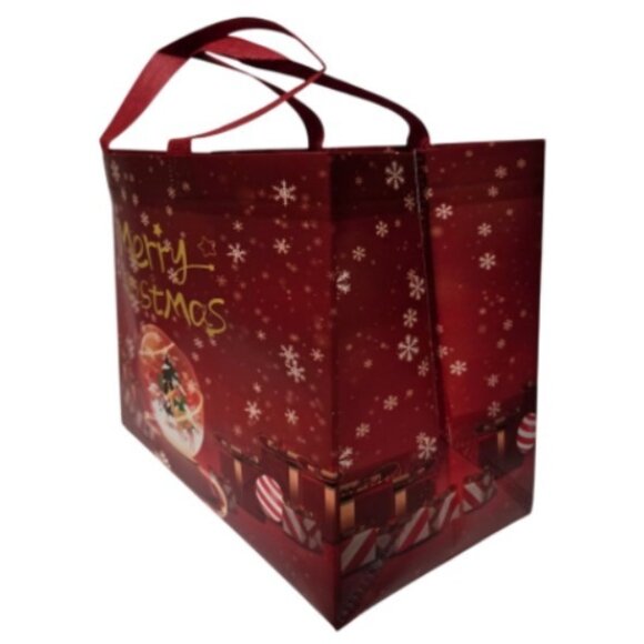 Large Reusable Non-Woven Foldable Lightweight Tote Christmas Gift Bags - NEW - Picture 10 of 11
